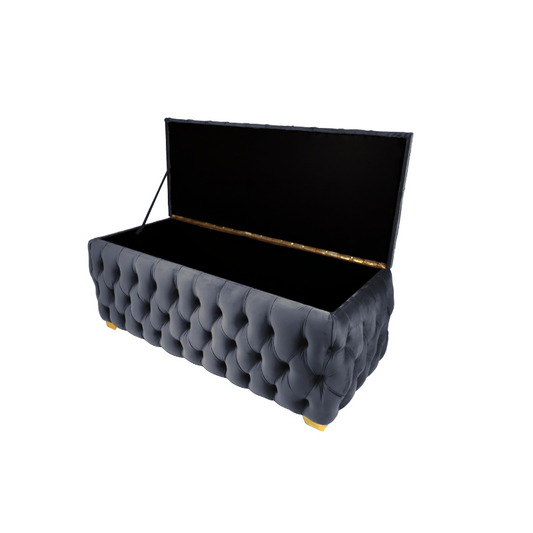 Ava Storage Box -Queen Medium - Dark Grey