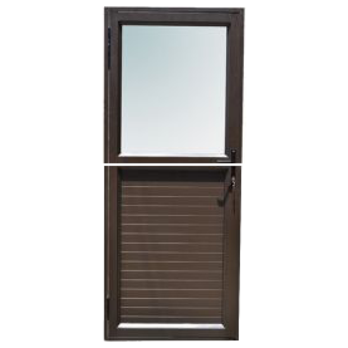 Door Aluminium Uni Midrail Cladding Bronze Left