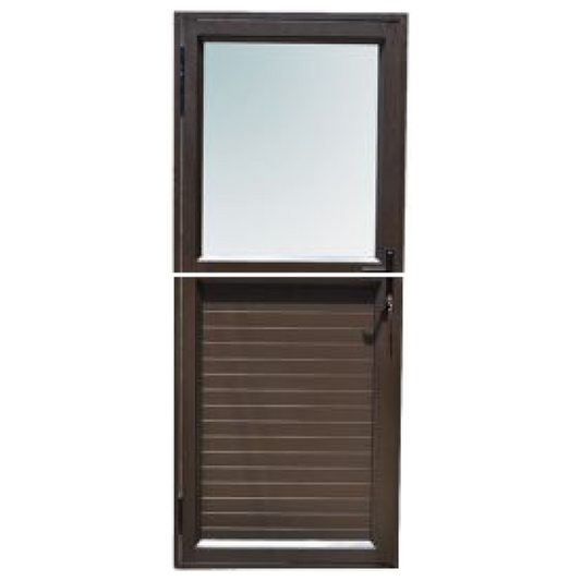 Door Aluminium Uni Midrail Cladding Bronze Left