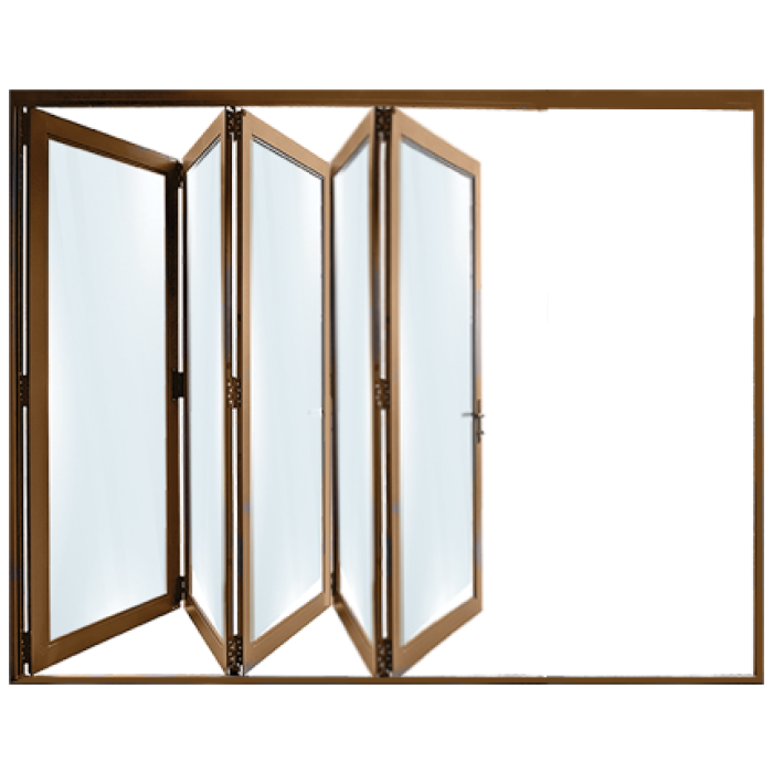 Door Aluminium Kni Folding 5 Panel 3.0 x 2.1