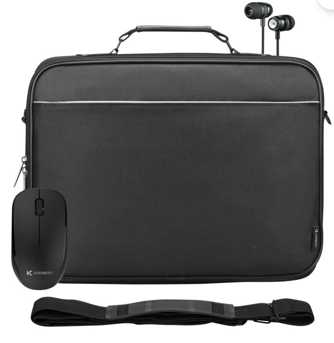 Karbon Shoulder Bag, Mouse and Earphones Bundle